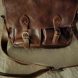 Brown Leather Messenger Bag